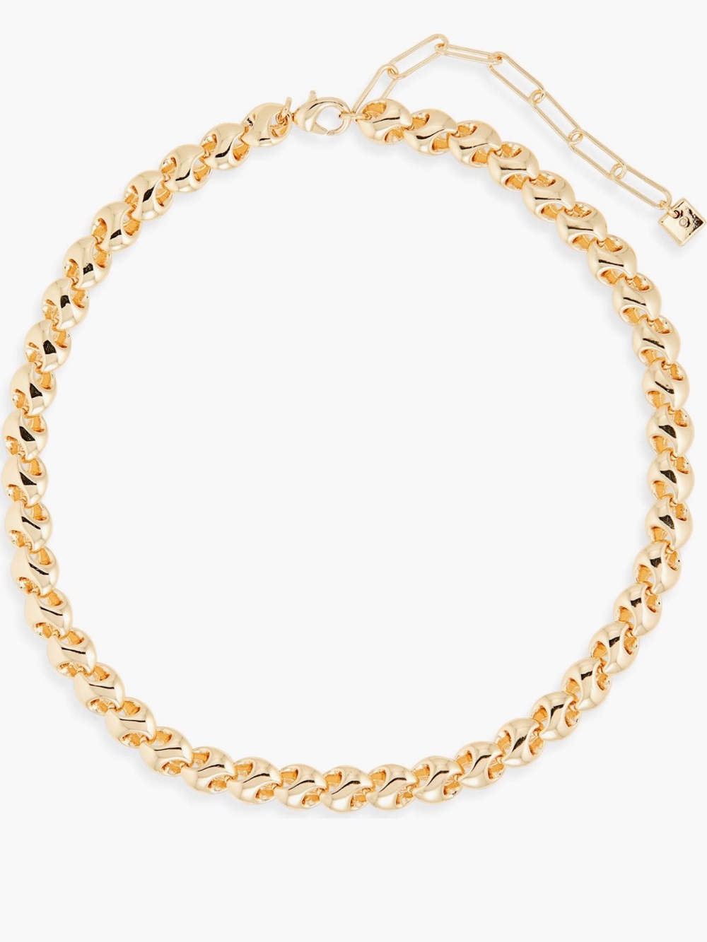 Statement Necklace in Polished Gold Interlock Link - Picture 3 of 5